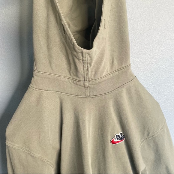 Nike Sportswear Heritage Essentials Hoodie Pullover Green *No hood drawstring* - Picture 5 of 7